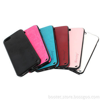 PU Leather Case for iPhone, PU Leather Finish Carbon Fiber Strip IMD Case for iPhone 5 & 5s